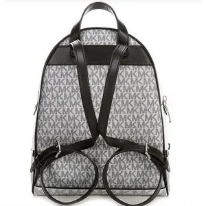 NWT Michael Kors Rhea Medium Colorblock Signature Logo Backpack & Trifold Wallet Rhea Medium Color-Block Signature Logo Backpack in CAMEL MLT  main image 2